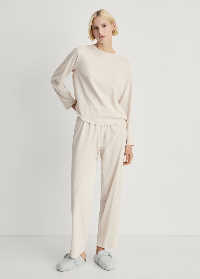 Mango Pyjama zwei Teile Baumwolle schlichtes Design JETZT KAUFEN