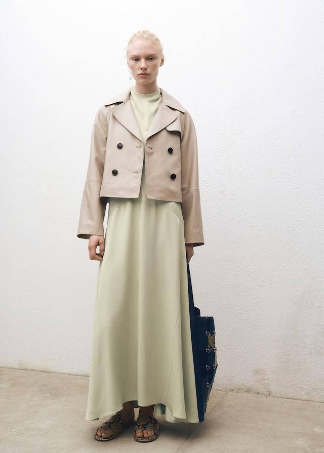 Mango Kurzer Leder-Trenchcoat Bis zu 50% Rabatt