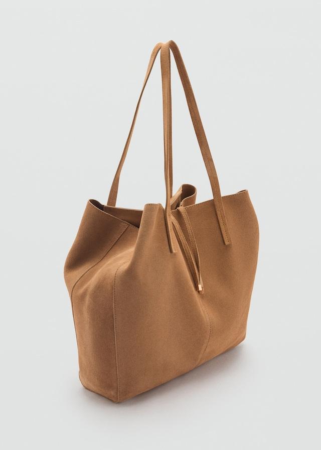 Mango Shopper-Bag aus Rauleder Sonderangebot der Fabrik