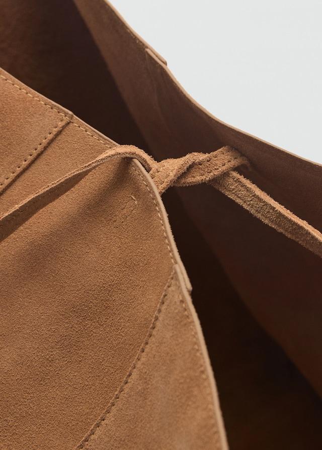 Mango Shopper-Bag aus Rauleder Sonderangebot der Fabrik