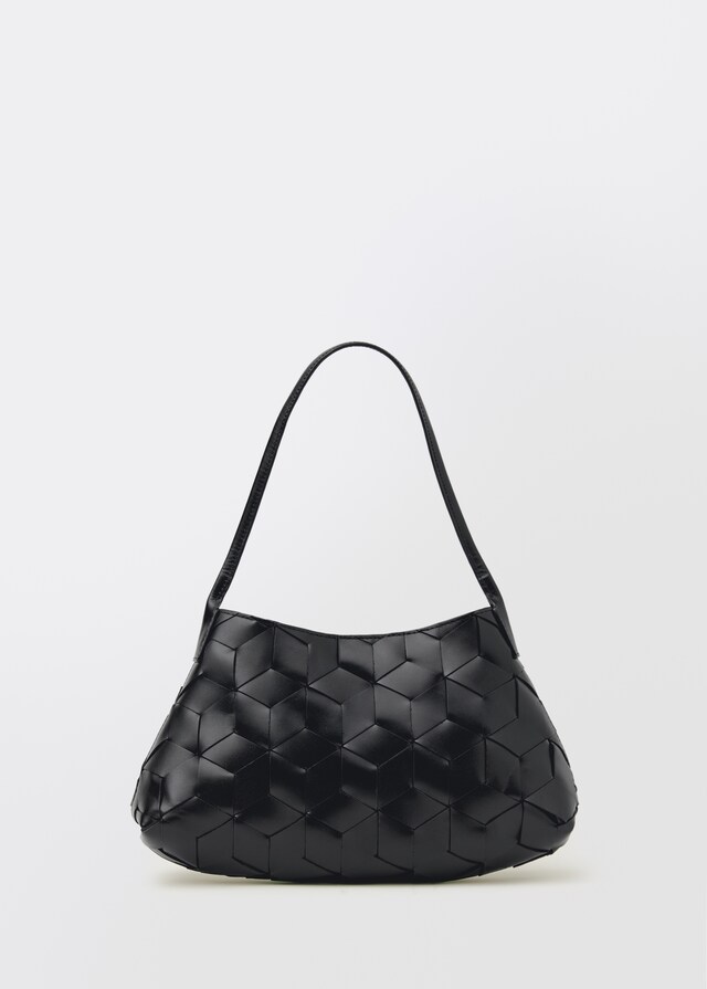 Mango Schultertasche aus Leder in Flecht-Optik Bis zu 55% Rabatt