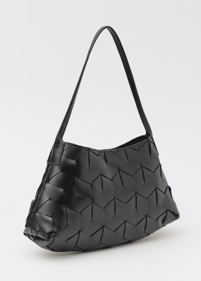Mango Schultertasche aus Leder in Flecht-Optik Bis zu 55% Rabatt