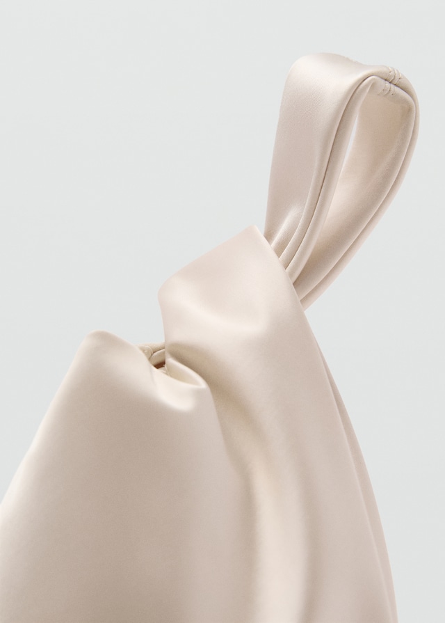Mango Satinierte Handtasche mit Fransen Discount Store für neue Produkte
