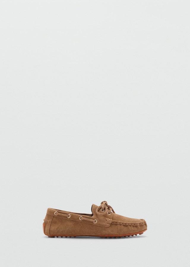 Mango Geschnürte Bootsschuhe aus Wildleder Clearance-Verkauf