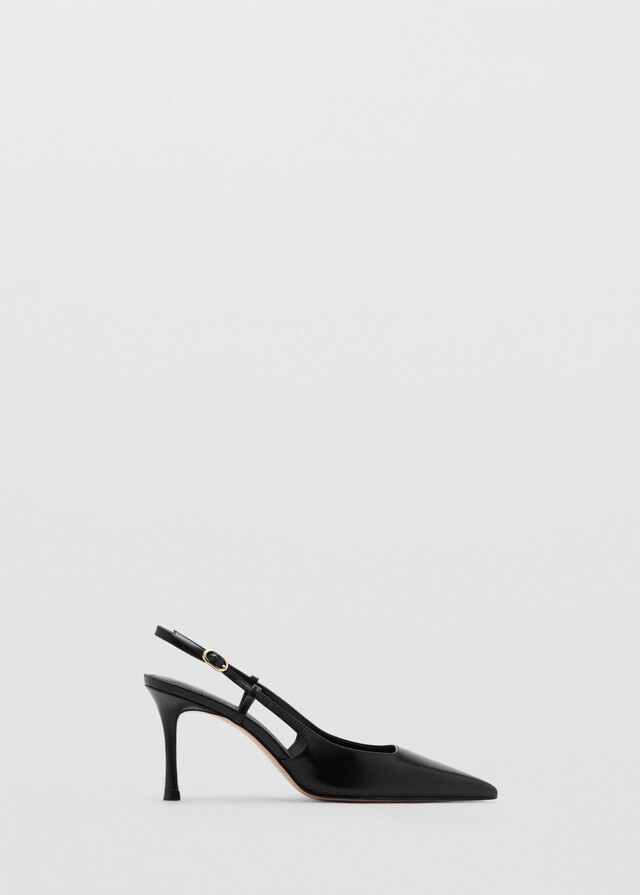 Mango Schuh Absatz Leder Spitze Fabrikladen
