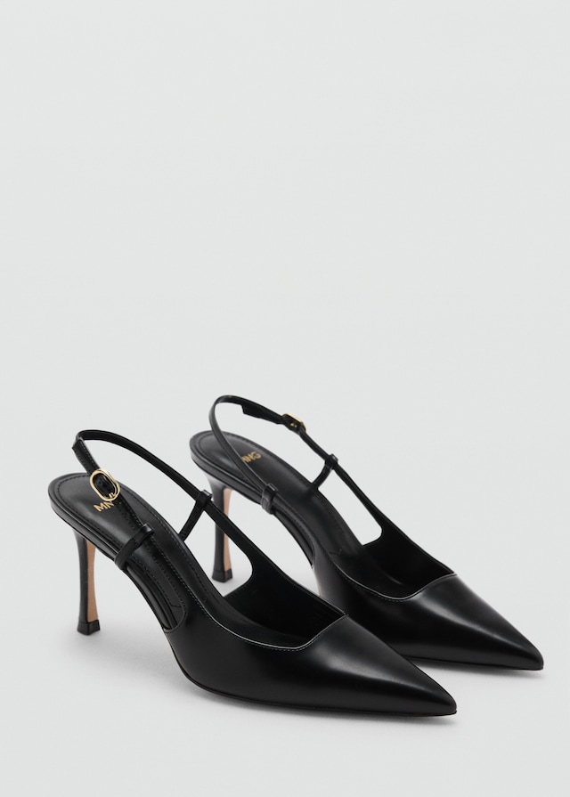 Mango Schuh Absatz Leder Spitze Fabrikladen
