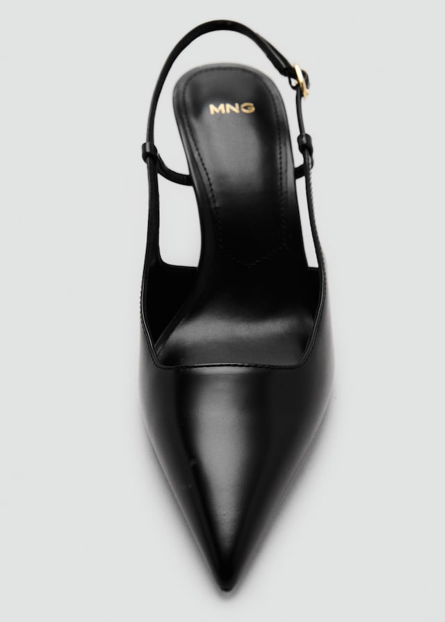 Mango Schuh Absatz Leder Spitze Fabrikladen