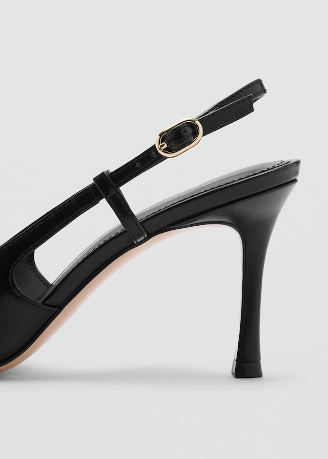 Mango Schuh Absatz Leder Spitze Fabrikladen