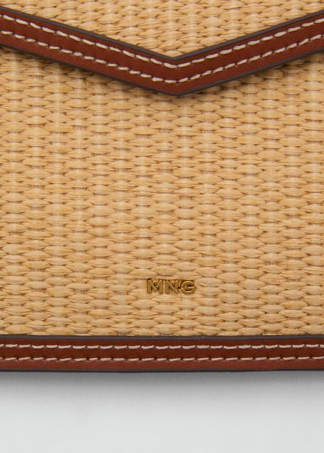 Mango Pochette mit Raffiabast-Effekt Fabrik Onlineshop