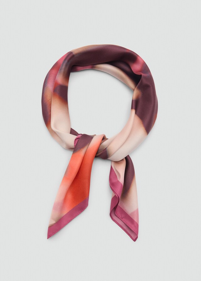 Mango Bedrucktes Satin-Halstuch Rabatt