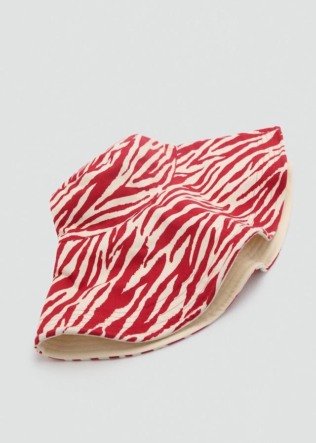 Mango Wendbarer Bucket Hat mit Zebramotiv Weihnachtsangebot