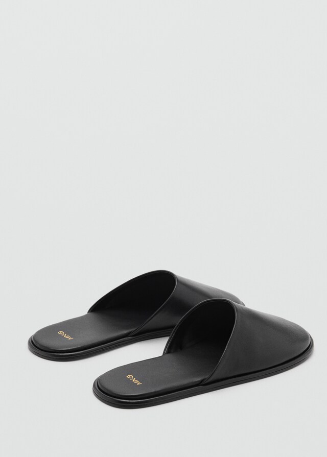 Mango Slingbacks aus Leder Tiefpreis