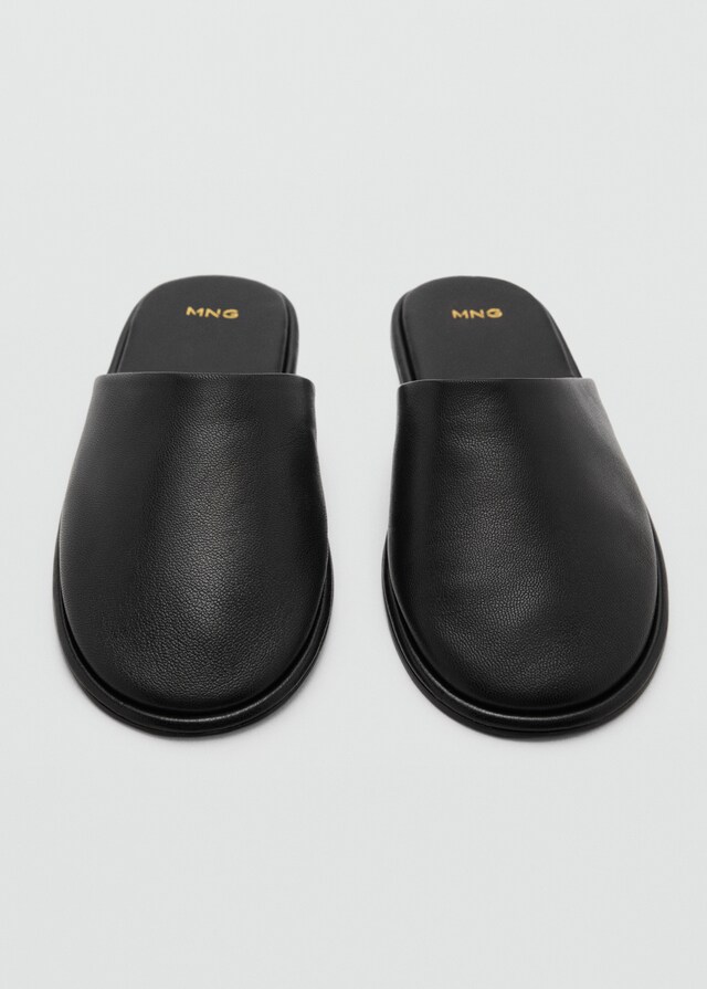 Mango Slingbacks aus Leder Tiefpreis