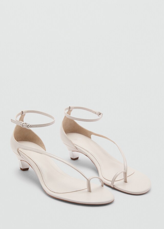 Mango Leder-Riemensandale Super Sparpreis