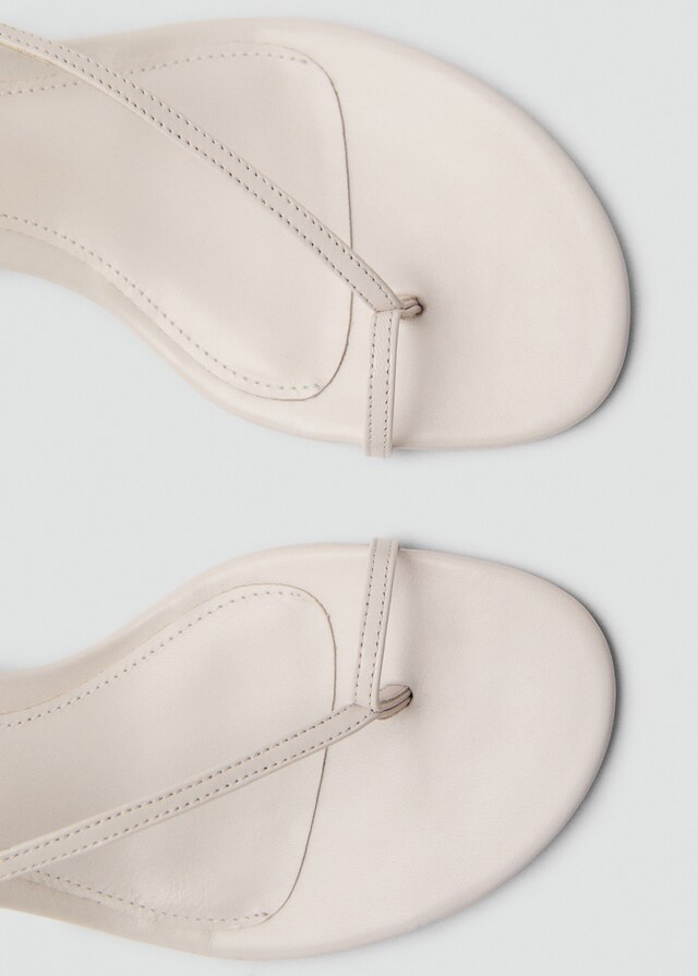 Mango Leder-Riemensandale Super Sparpreis