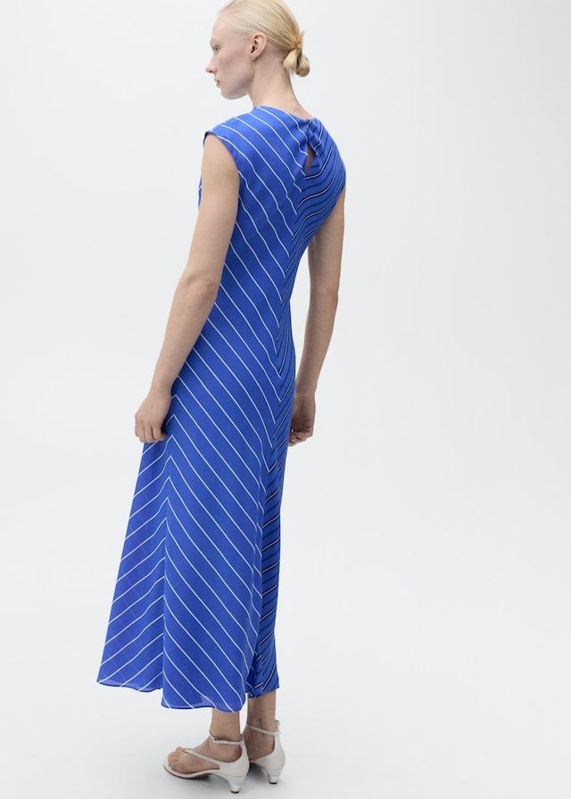 Mango Evasé-Kleid mit kombinierten Streifen Letzter Tag