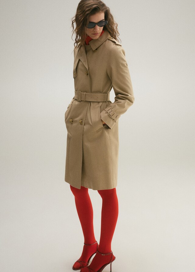 Mango Klassischer Trenchcoat mit Gürtel Discount Store für neue Produkte