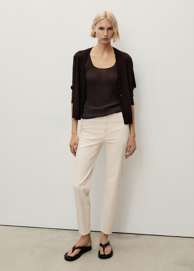 Mango Comfort-Jeans mit hohem Bund Newmom 50% Rabatt mit kostenlosem Versand