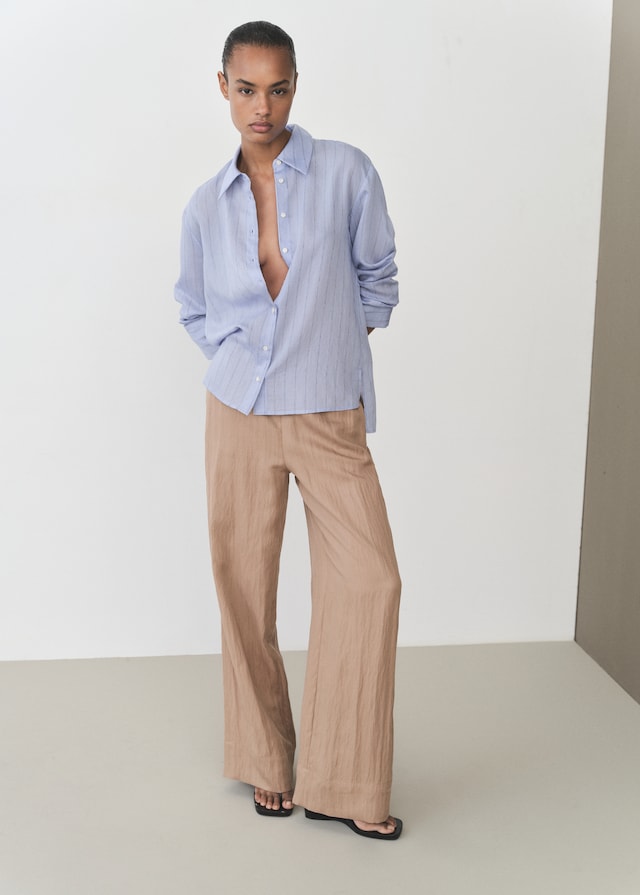 Mango Gerade Lyocell-Hose mit Struktur Speichern exportieren
