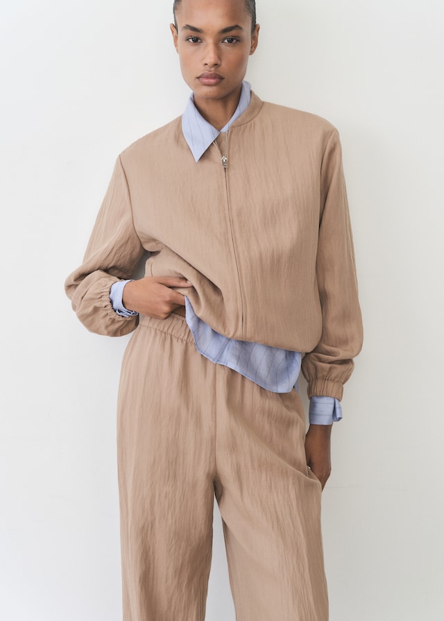 Mango Gerade Lyocell-Hose mit Struktur Speichern exportieren