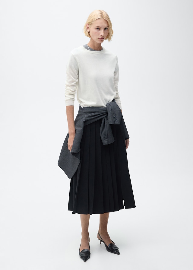 Mango Rundhalspullover aus Wollgemisch Outlet