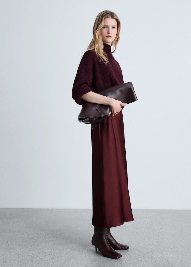 Mango Midirock mit Satin-Effekt Schlussverkauf