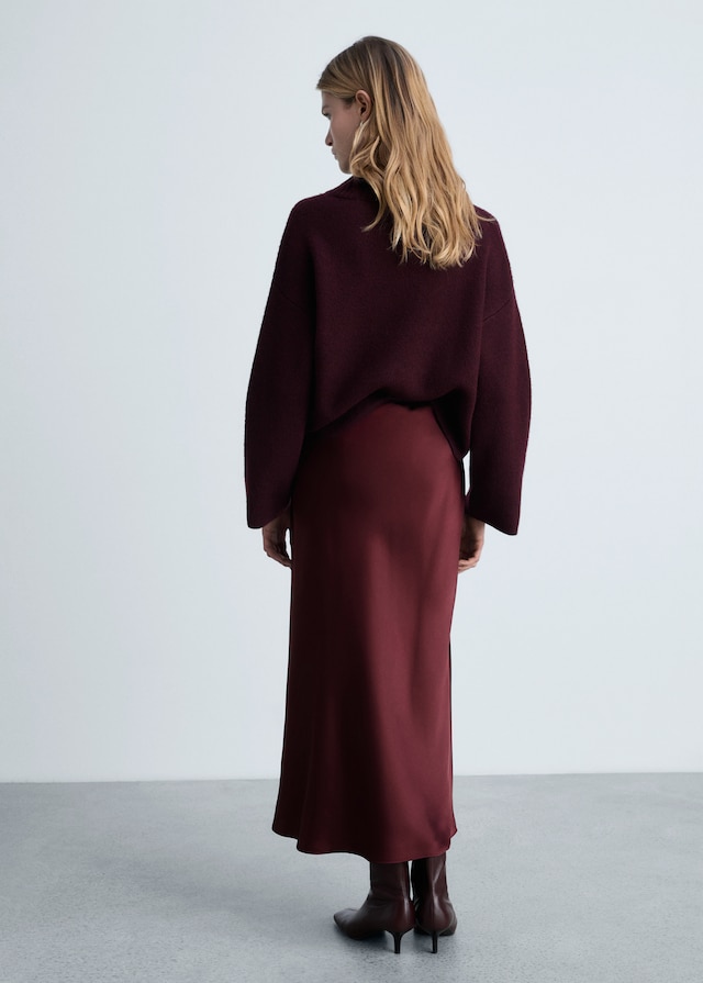 Mango Midirock mit Satin-Effekt Schlussverkauf