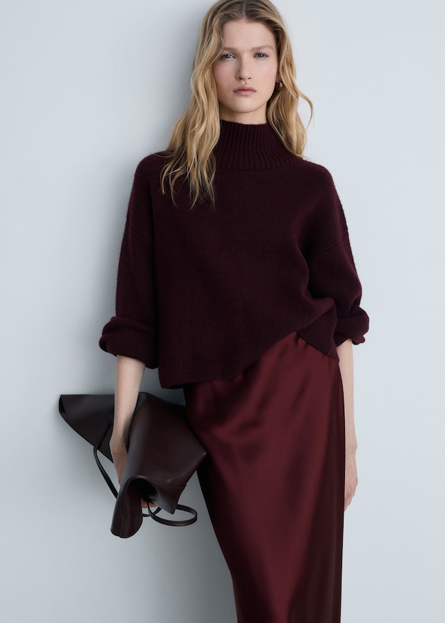 Mango Midirock mit Satin-Effekt Schlussverkauf