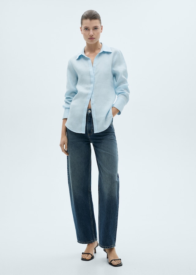 Mango Regular Fit-Leinenhemd Rabatt