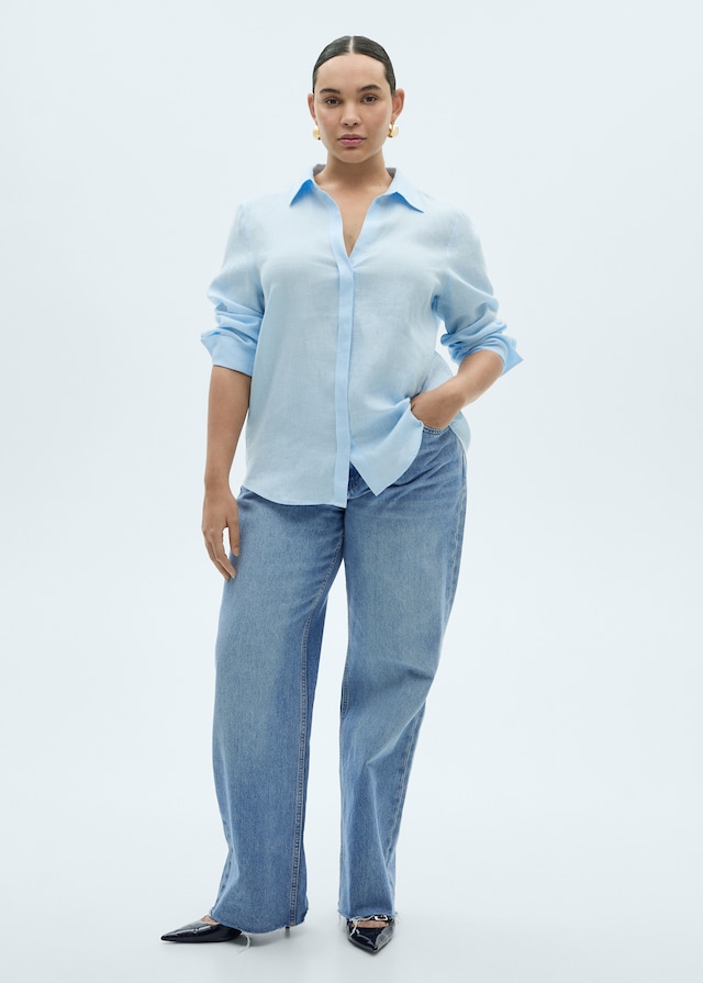 Mango Regular Fit-Leinenhemd Rabatt