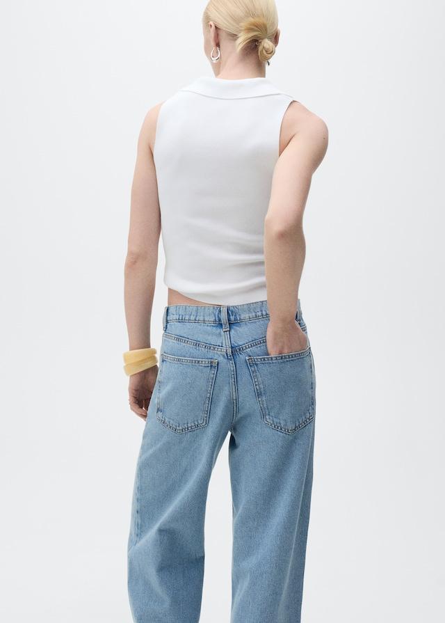 Mango Strick-Top mit Poloshirt-Kragen Versandkostenfrei
