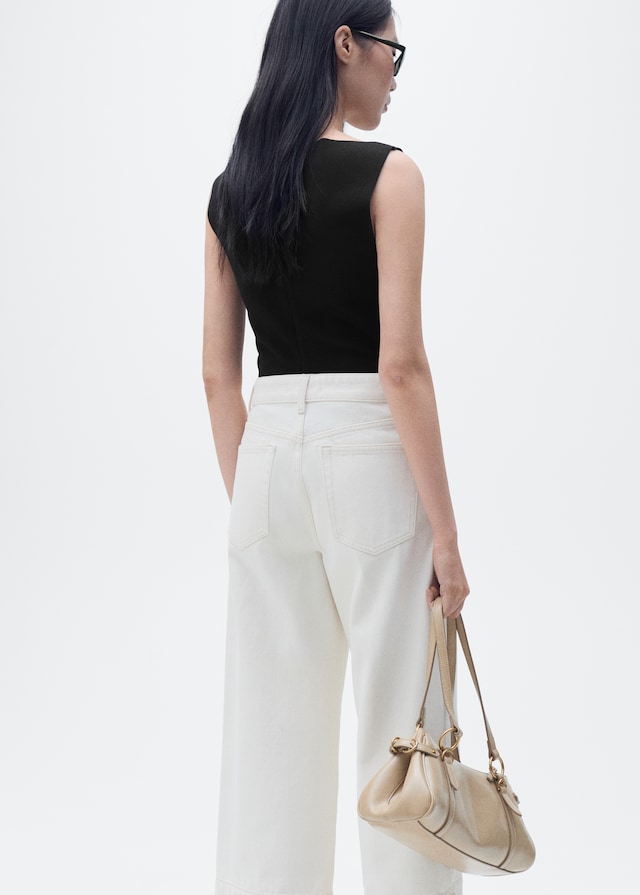 Mango Stricktop mit Bateau-Ausschnitt Flash Sale