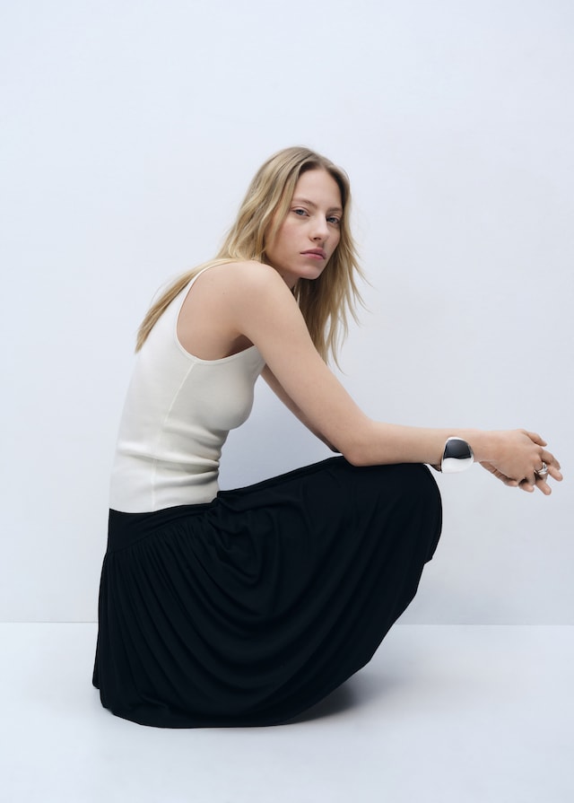 Mango Gestricktes figurbetontes Top ohne Ärmel Online Shopping