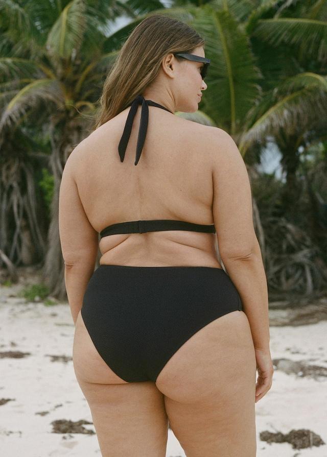 Mango Bikini-Slip mit hoher Taille aus Ripp Neuheiten
