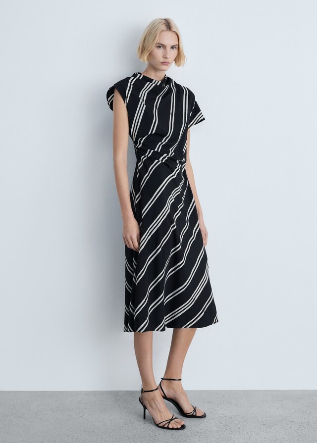 Mango Midikleid mit Streifenmuster Neueste Stile