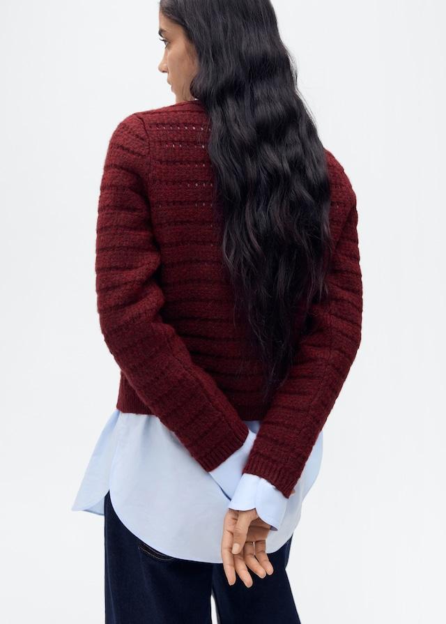 Mango Strickjacke mit Ajour-Details Bis zu 65% Rabatt