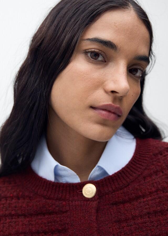 Mango Strickjacke mit Ajour-Details Bis zu 65% Rabatt