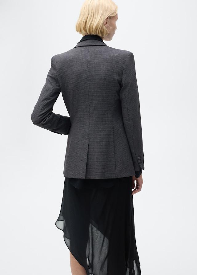 Mango Gerader Blazer mit Mikro-Hahnentrittmuster Outlet