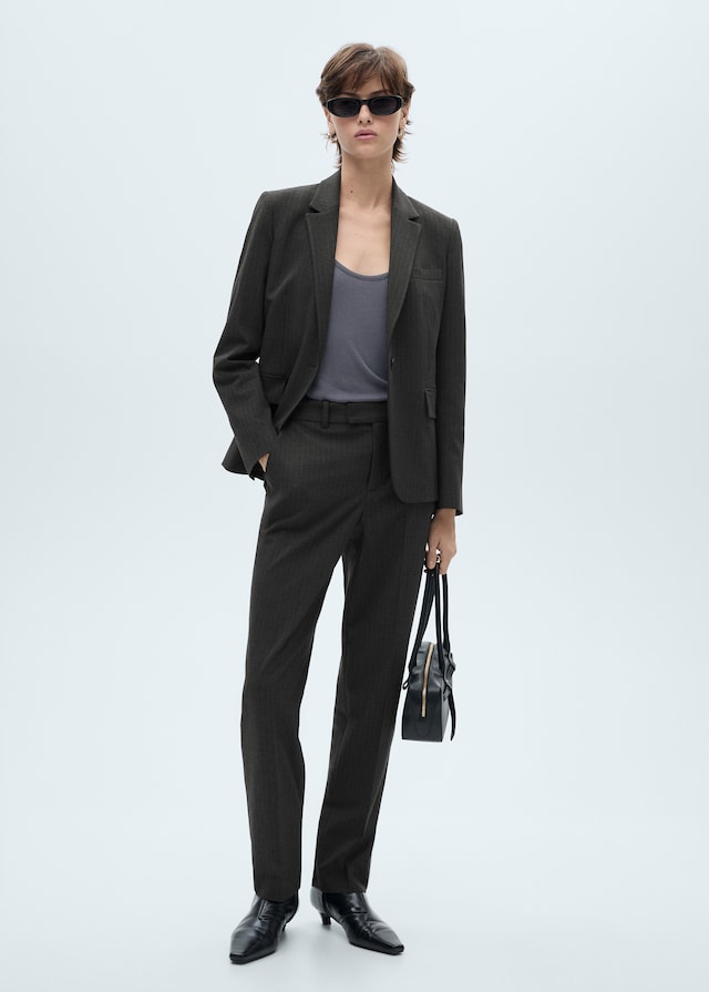 Mango Anzugjacke mit Nadelstreifen Auslauf
