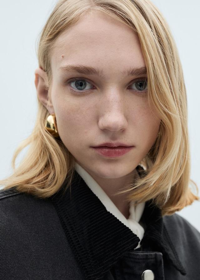 Mango Jacke mit Taschen und Cordkragen Fabrikverkauf