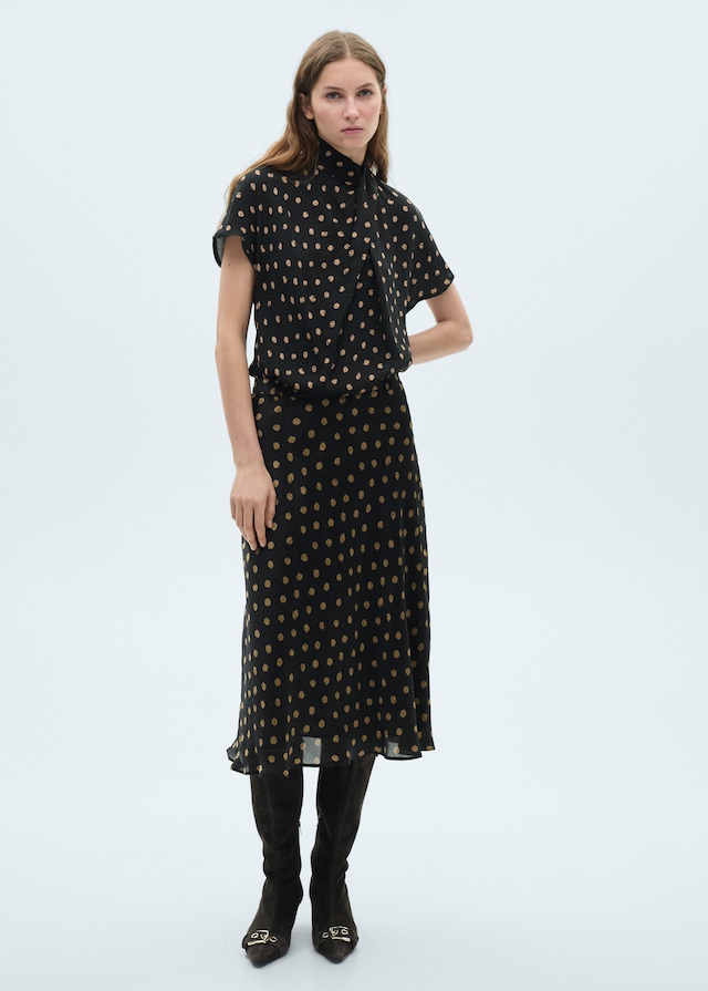 Mango Midi-Rock mit Polka Dots Meist gekauft