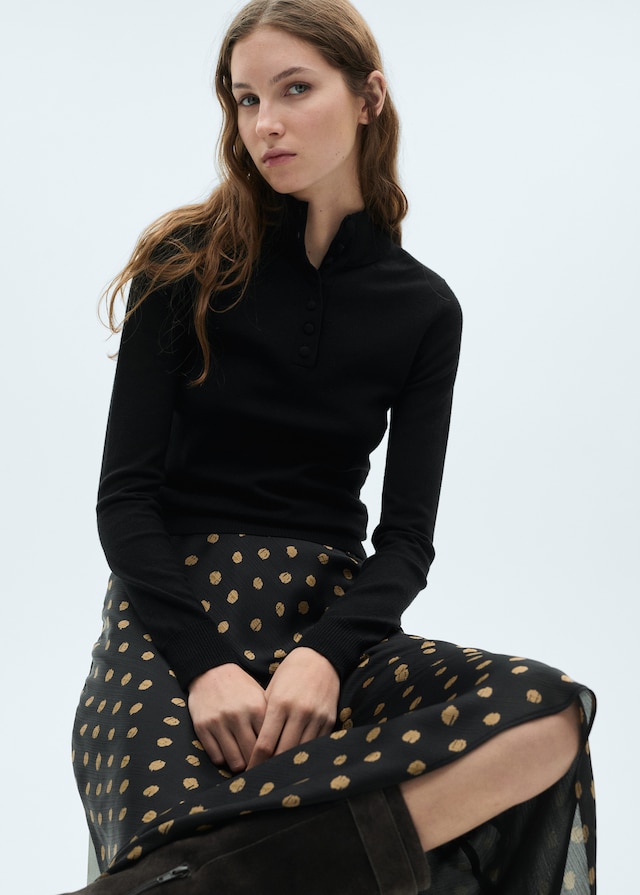Mango Midi-Rock mit Polka Dots Meist gekauft