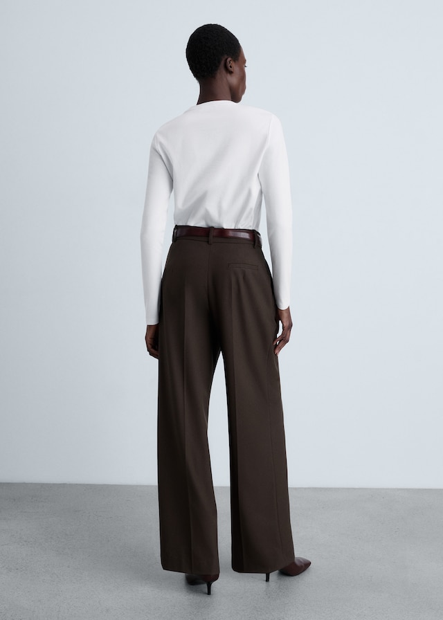 Mango Feines Rundhals-T-Shirt Flash Sale