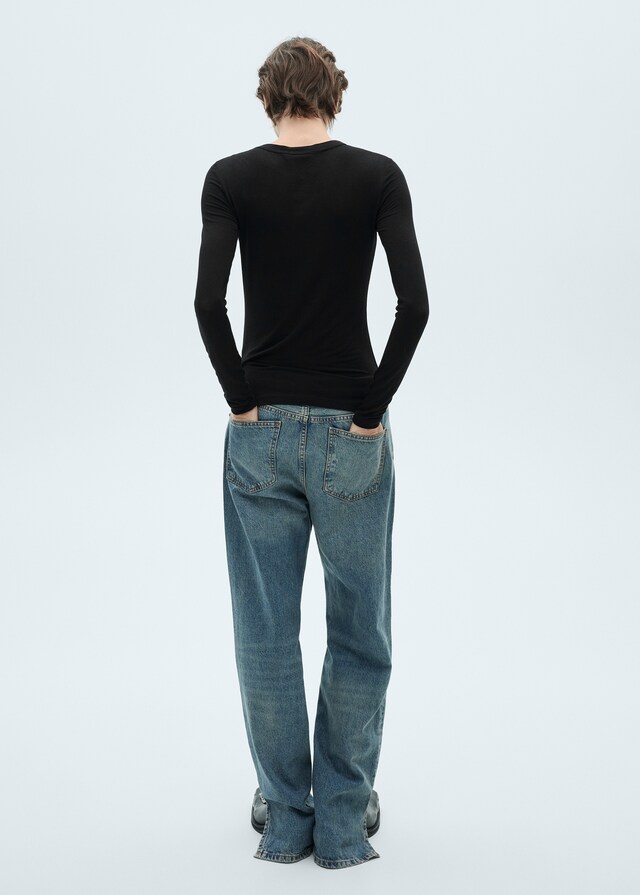 Mango Tailliertes Langarm-T-Shirt Cyber Monday