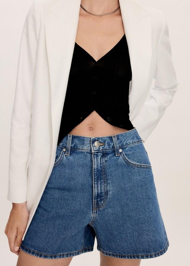 Mango Jeans-Shorts mit hoher Taille Osterangebot