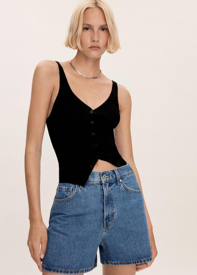 Mango Jeans-Shorts mit hoher Taille Osterangebot
