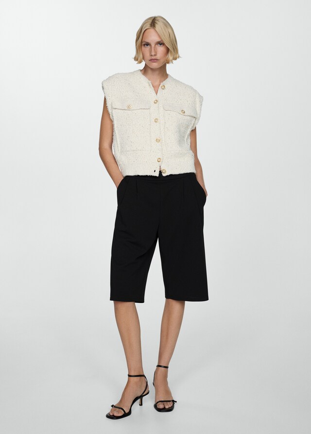 Mango Bermudashorts mit Bundfalten Jubiläumsangebot