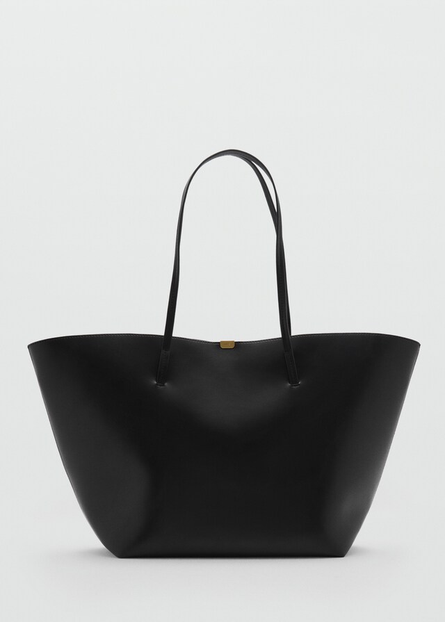 Mango Shopper-Tasche mit Metalldetails Räumungsverkauf