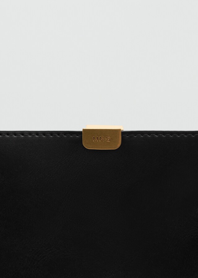 Mango Shopper-Tasche mit Metalldetails Räumungsverkauf