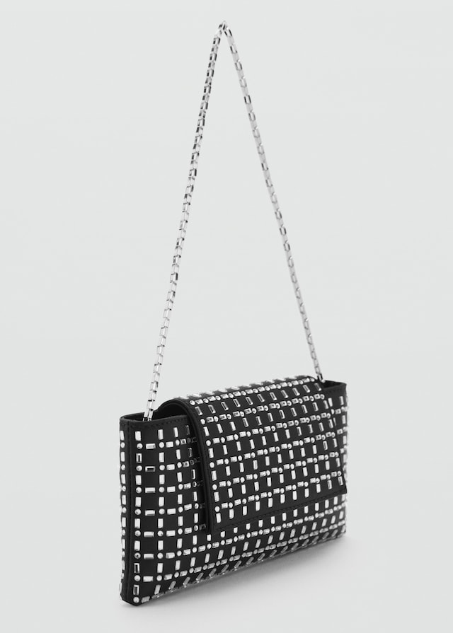 Mango Schultertasche mit Kristallsteinen Tägliche Deals